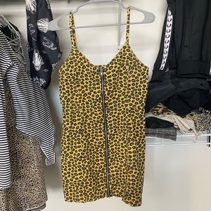 Nasty Gal leopard denim dress